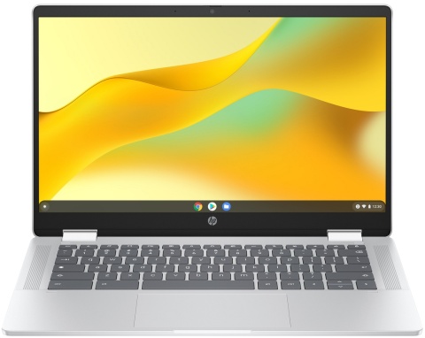 Dotykowy 2w1 HP Chromebook x360 14b FullHD IPS Intel N200 4-rdzenie 8GB LPDDR5 128GB UFS Chrome OS