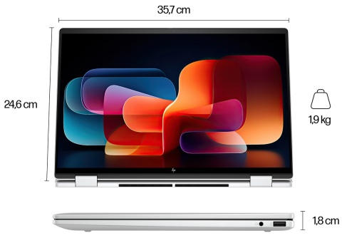 Dotykowy 2w1 HP ENVY 16 x360 WUXGA IPS Intel Core Ultra 7 155U 12-rdzeni 16GB LPDDR5 1TB SSD NVMe Windows 11