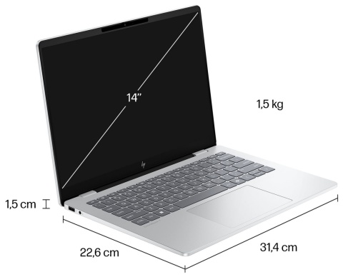 HP OmniBook 7 AI 14 3K OLED 120Hz Intel Core Ultra 7 255H 16-rdzeni 32GB LPDDR5 1TB SSD NVMe Windows 11 Pro