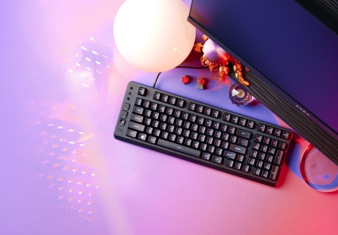 Klawiatura przewodowa gamingowa HyperX Eve 1800 - 10-strefowe podświetlenie RGB LED, anti-ghosting, USB, B7JE0AA QWERTY US/PL