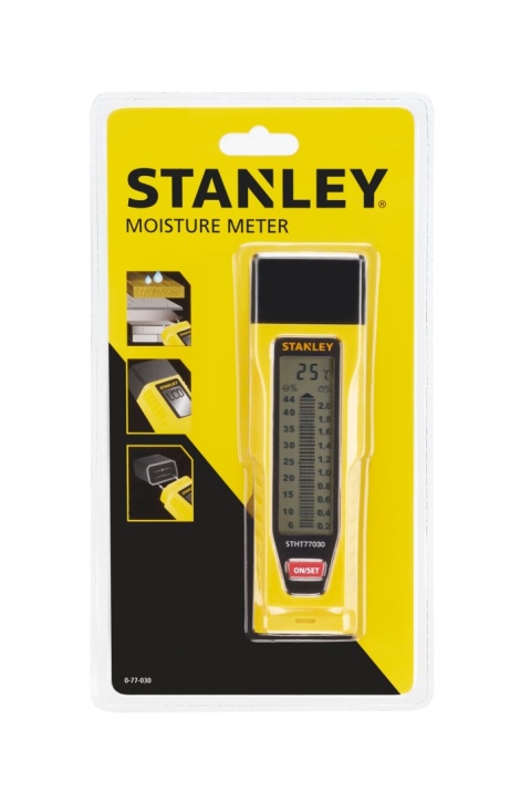 Miernik wilgoci z wyświetlaczem LCD zasilanie na baterie Stanley 0-77-030