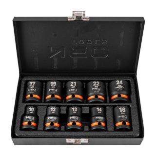 NASADKI UDAROWE 1/2'' 10-24MM 10 SZTUK 12-101 NEO TOOLS