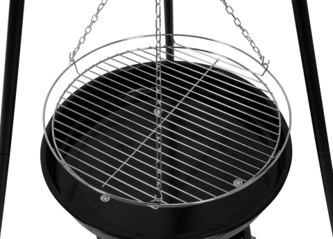 PALENISKO OGRODOWE DUŻE TRÓJNÓG GRILL RUSZT 46cm OGNISKOWY WISZĄCY OGNISKO 99903 LUND