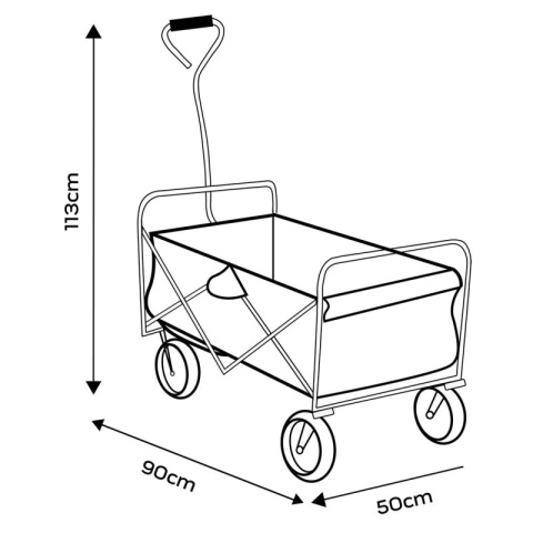 WÓZEK OGRODOWY SKŁADANY KOMFORTOWY UDŹWIG 80 KG PRZYCZEPKA 84-405 NEO TOOLS