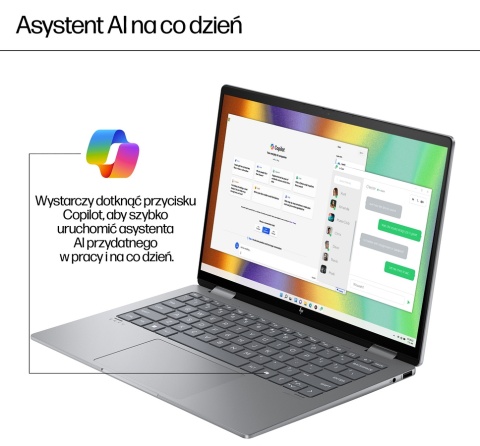 2w1 HP ENVY 14 x360 2.8K OLED 120Hz AMD Ryzen 7 8840HS 8-rdzeni 16GB LPDDR5 1TB SSD NVMe Windows 11