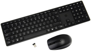 Bezprzewodowa klawiatura i mysz HP 655 czarna pełnowymiarowa z blokiem numerycznym 4R009UT QWERTY (duży enter)
