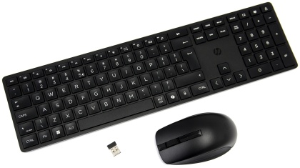 Bezprzewodowa klawiatura i mysz HP 655 czarna pełnowymiarowa z blokiem numerycznym 4R009UT QWERTY (duży enter)