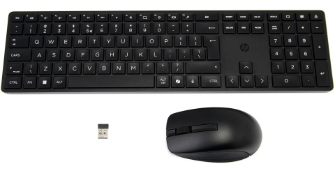 Bezprzewodowa klawiatura i mysz HP 655 czarna pełnowymiarowa z blokiem numerycznym 4R009UT QWERTY (duży enter)