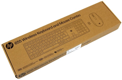 Bezprzewodowa klawiatura i mysz HP 655 czarna pełnowymiarowa z blokiem numerycznym 4R009UT QWERTY (duży enter)