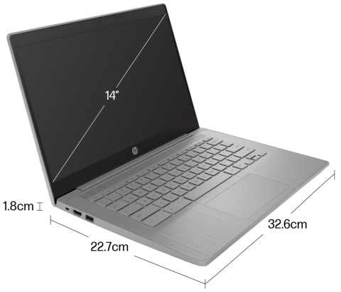 HP Chromebook 14 Intel Celeron N4500 2-rdzenie 4GB LPDDR4x 64GB SSD Chrome OS