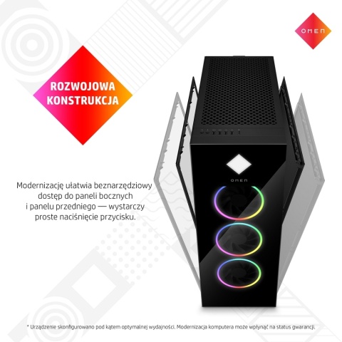 HP OMEN 45L GT22 Gaming PC Intel Core i9-12900K 16-rdzenie 64GB DDR4 RGB 2TB SSD NVMe NVIDIA GeForce RTX 3090 24GB Windows 11
