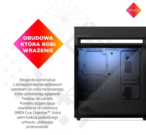 HP OMEN 45L GT22 Gaming PC Intel Core i9-12900K 16-rdzenie 64GB DDR4 RGB 2TB SSD NVMe NVIDIA GeForce RTX 3090 24GB Windows 11