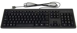 Klawiatura przewodowa HP 125 G2 USB czarna pełnowymiarowa z blokiem numerycznym AY2Y7AA
