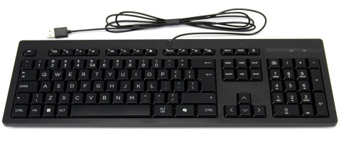 Klawiatura przewodowa HP 125 G2 USB czarna pełnowymiarowa z blokiem numerycznym AY2Y7AA