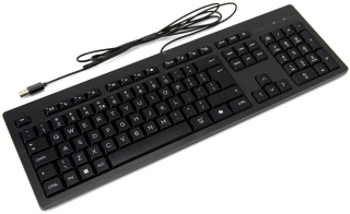Klawiatura przewodowa HP 125 G2 USB czarna pełnowymiarowa z blokiem numerycznym AY2Y7AA