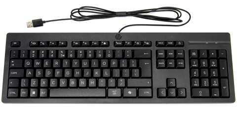 Klawiatura przewodowa HP 125 G2 USB czarna pełnowymiarowa z blokiem numerycznym AY2Y7AA