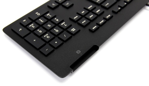 Klawiatura przewodowa HP Business Slim v2 SmartCard USB czarna pełnowymiarowa z blokiem numerycznym i czytnikiem A71J9AA