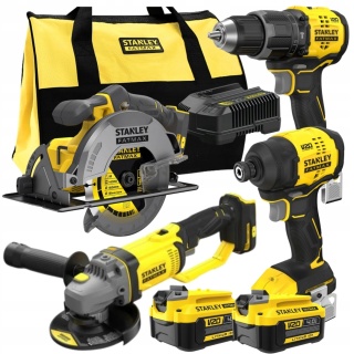 ZESTAW COMBO V20 SFMCD716 SFMCF811 SFMCG400 SFMCS500 2 x 4 Ah TORBA STANLEY SFMCK459M2S-QW