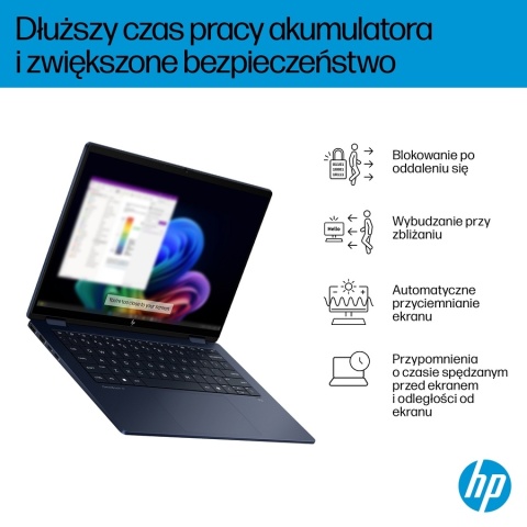 Dotykowy HP OmniBook X Flip 14 Next Gen AI 3K OLED 120Hz Intel Core Ultra 5 226V 8-rdzeni 16GB LPDDR5x 512GB SSD NVMe Win11 Pen
