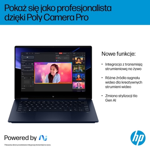 Dotykowy HP OmniBook X Flip 14 Next Gen AI 3K OLED 120Hz Intel Core Ultra 5 226V 8-rdzeni 16GB LPDDR5x 512GB SSD NVMe Win11 Pen