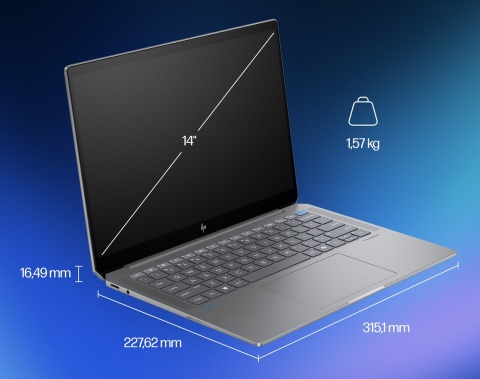Dotykowy HP OmniBook Ultra 14 2.2K IPS AMD Ryzen AI 9 HX 375 12-rdzeni 32GB LPDDR5x 1TB SSD NVMe Windows 11