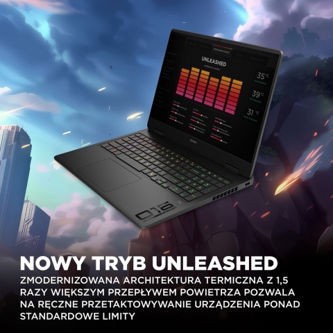 HP OMEN Gaming 16 WQXGA IPS 240Hz Intel Core i9-14900HX 24-rdzeni 32GB DDR5 1TB SSD NVMe NVIDIA GeForce RTX 5070 Ti 12GB Win11