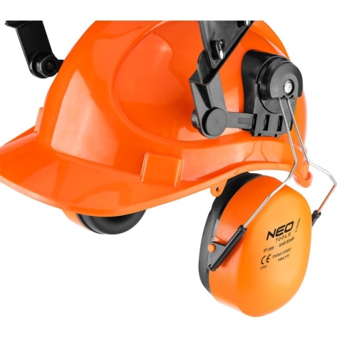 Hełm kask ochronny dla pilarzy z nausznikami bhp osłona twarzy siatka 97-395 NEO TOOLS