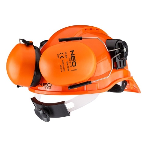 Hełm kask ochronny dla pilarzy z nausznikami bhp osłona twarzy siatka 97-395 NEO TOOLS
