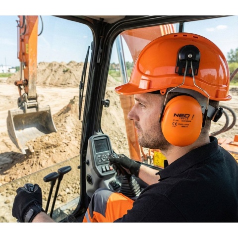 Hełm kask ochronny dla pilarzy z nausznikami bhp osłona twarzy siatka 97-395 NEO TOOLS