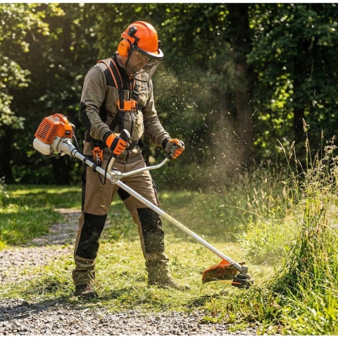 Hełm kask ochronny dla pilarzy z nausznikami bhp osłona twarzy siatka 97-395 NEO TOOLS
