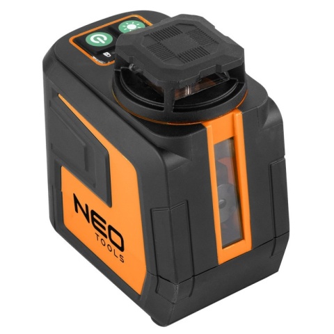 Laser krzyżowy płaszczyznowy 360 zielony 20m 5 linii magnetyczny uchwyt NEO TOOLS 75-144