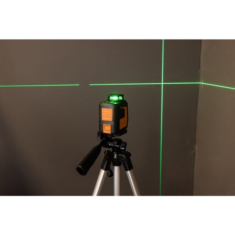 Laser krzyżowy płaszczyznowy 360 zielony 20m 5 linii magnetyczny uchwyt NEO TOOLS 75-144