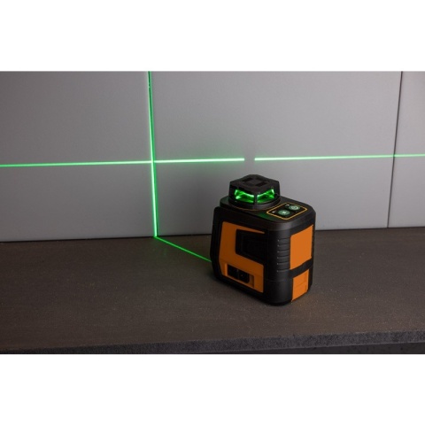 Laser krzyżowy płaszczyznowy 360 zielony 20m 5 linii magnetyczny uchwyt NEO TOOLS 75-144