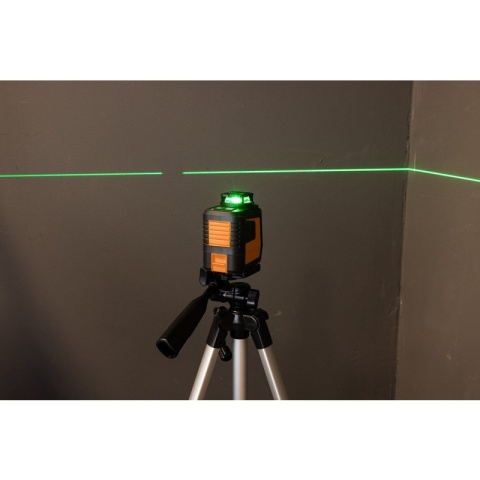 Laser krzyżowy płaszczyznowy 360 zielony 20m 5 linii magnetyczny uchwyt NEO TOOLS 75-144