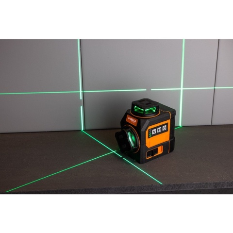 Laser zielony 3D 12 linii etui akumulatorowy NEO TOOLS 75-145