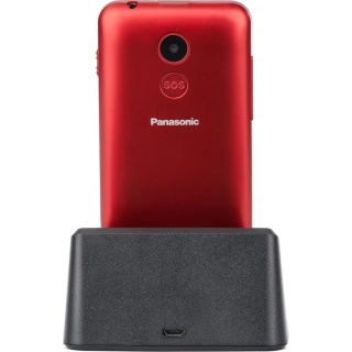 Telefon komórkowy 2.4″ jasna latarka LED podświetlana klawiatura czerwony Panasonic KX-TU155