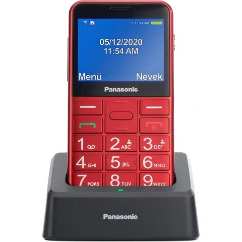 Telefon komórkowy 2.4″ jasna latarka LED podświetlana klawiatura czerwony Panasonic KX-TU155