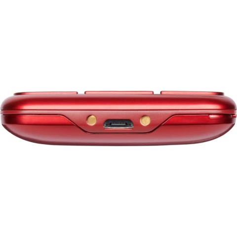 Telefon komórkowy 2.4″ jasna latarka LED podświetlana klawiatura czerwony Panasonic KX-TU155