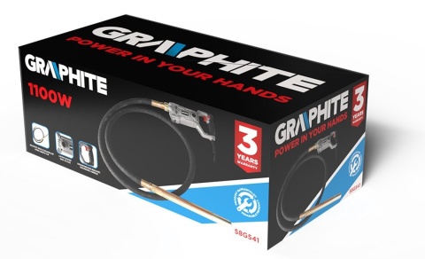 Wibrator do Betonu Zagęszczarka Buława Wibracyjna 1100W + Wąż 3m GRAPHITE 58G541