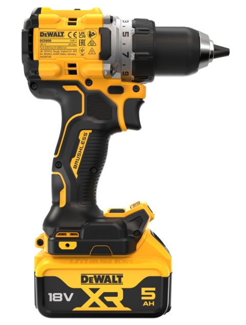 Wiertarko-wkrętarka Bezszczotkowa Akumulatorowa 18V 90Nm 2x5Ah 2-biegi DeWALT DCD800P2T
