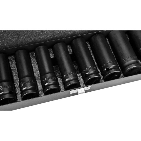 Zestaw Długich Głębokich Nasadek Udarowych do Kół 11 szt. 1/2" 10-24mm NEO TOOLS 12-102