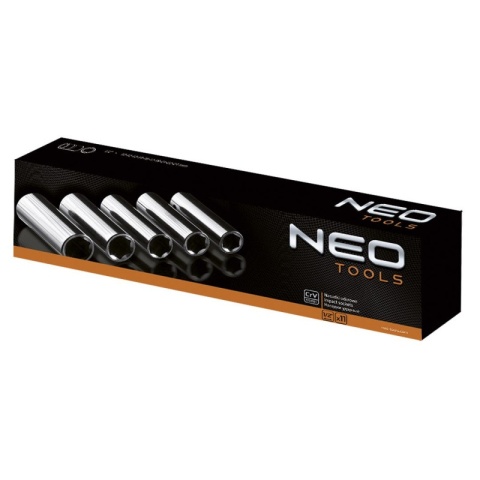 Zestaw Długich Głębokich Nasadek Udarowych do Kół 11 szt. 1/2" 10-24mm NEO TOOLS 12-102