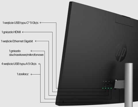 AiO HP 24 FullHD IPS Intel Core i3-N300 8-rdzeni 8GB DDR4 512GB SSD NVMe Windows 11 + klawiatura i mysz