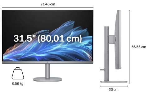 AiO HP OmniStudio X 32 UHD 4K IPS Intel Core Ultra 7 258V 8-rdzeni 32GB LPDDR5x 1TB SSD NVMe Windows 11 + klawiatura i mysz