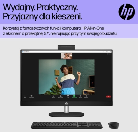 Dotykowy AiO HP 27 FullHD IPS Intel Core Ultra 5 225U 12-rdzeni 32GB DDR5 1TB SSD NVMe Windows 11 + klawiatura i mysz