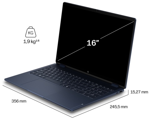 Dotykowy HP OmniBook X Flip 16 Next Gen AI 3K OLED 120Hz AMD Ryzen AI 7 450 8-rdzeni 32GB LPDDR5x 1TB SSD NVMe Windows 11