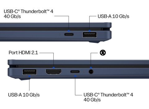Dotykowy HP OmniBook X Flip 16 Next Gen AI 3K OLED 120Hz AMD Ryzen AI 7 450 8-rdzeni 32GB LPDDR5x 1TB SSD NVMe Windows 11