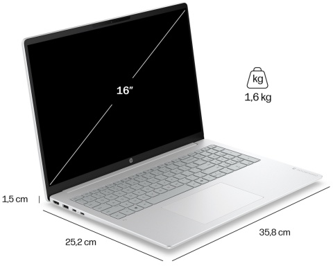 HP OmniBook 3 16 2K OLED AMD Ryzen AI 5 430 4-rdzenie 16GB DDR5 512GB SSD NVMe Windows 11