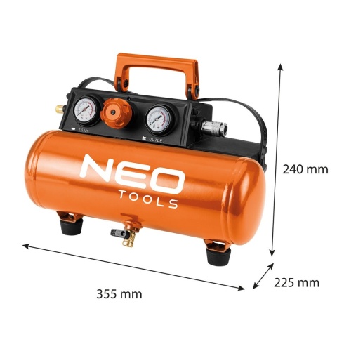 Kompresor bezolejowy 3,8 l 8 bar Energy+ 18V 04-620 NEO TOOLS