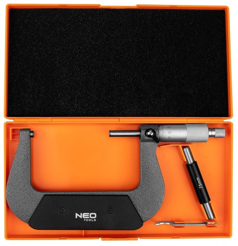 Mikrometr noniuszowy analogowy 75-100mm mikromierz zewnętrzny 75-023 NEO TOOLS